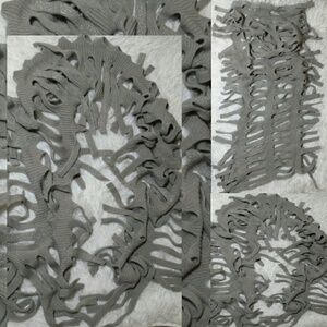 Holy Knit  Lightweight Cut-Out  Fringed Scarf